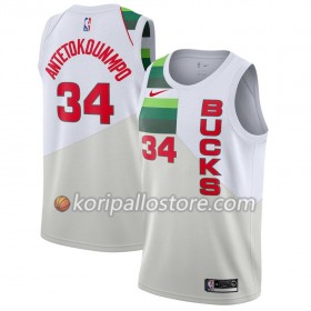 Milwaukee Bucks Giannis Antetokounmpo 34 2018-19 Nike Valkoinen Miesten Pelipaidat Swingman 